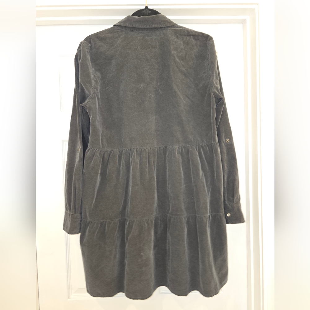 The Shirt by Rochelle Behrens in Gray Corduroy - Picture 2 of 4